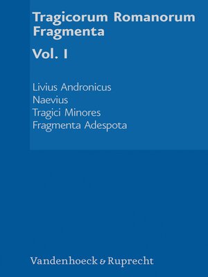 cover image of Tragicorum Romanorum Fragmenta. Volume I